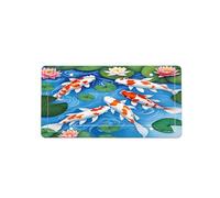 Japanese Fish -Print Four-Hole License Plate Holder With Custom Designs - Weather Resistant & Easy Fit For Front/Rear Vehicles