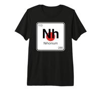 Japanese Flag Chemical Element Nihonium Chemistry Science Premium T-Shirt
