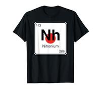 Japanese Flag Chemical Element Nihonium Chemistry Science Value Graphic T-Shirt