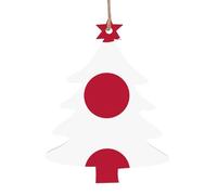 Japanese Flag Christmas Wooden Ornaments Christmas Tree Hanging Decoration Xmas Home Party Festive Decor