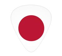 Japanese flag guitar pick set, 3 different thicknesses, 12 pieces for a variety of instruments