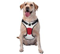 Japanese Flag Premium Dog Harness for Small, Medium, and Large Dogs - Durable, No Pull with Reflective Straps and Quick Release BucklesLarge