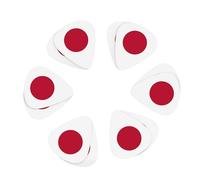 Japanese flag Print Guitar and Ukulele Picks For Music Lovers 12 PCS Mixed Gauges(0.46/0.71/0.96mm)