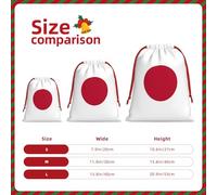 Japanese Flag Print Present Bag, Reusable Organizer For Holiday Celebrations, Xmas Party Favors