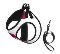 Japanese Flag Print Small Dog Harness And Leash Set, Adjustable Soft Vest With 360° Reflective Straps For Cats Puppy