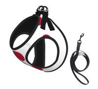 Japanese Flag Print Small Dog Harness with Leash Set, No Escape Easy Walk Puppy Harnesses for Training Walking