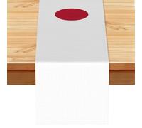 Japanese Flag Print Table Runner For Holiday Home Dining Kitchen Coffee Rustic Decor Gift Party
