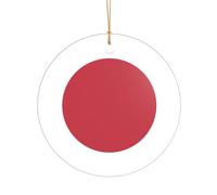 Japanese flag Print Wedding Gift Ideas for Couples, A Just Married Acrylic Christmas Tree Ornament