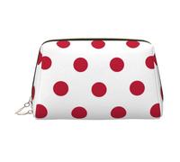 Japanese Flag Printed Zippered Toiletry Bag, Wide Open Storage Case for Personal Care Items and Cosmetics