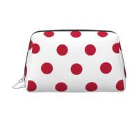 Japanese Flag Printed Zippered Toiletry Bag, Wide Open Storage Case for Personal Care Items and Cosmetics