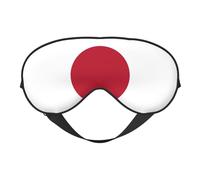 Japanese Flag Printing Double-Sided Design Sleep Aid, Soft Eye Mask for Sleep,Yoga,Adjustable Strap, Blocks Light