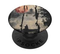 Japanese Floating World in Retro 80s 90s Vaporwave Harajuku PopSockets Adhesive PopGrip