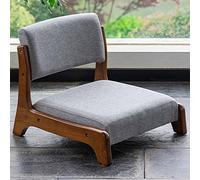 Japanese Floor Chair - Solid Wood Low Chair with Comfortable High Elastic Foam Cushion & Backrest for Living Room, Dining, Meditation, Relaxation