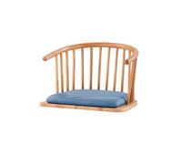 Japanese Floor Chair with Backrest Comfortable Cotton Linen Seat Pad Solid Wood Armchair for Gaming Legless Lazy Sofa for Bay Window & Tea Room Ideal for Living Spaces