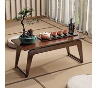 Japanese Floor Coffee Table - Paulownia Low Picnic Table for Living Room & Office, Stylish & Functional Home Decor, Antique Meditation Altar