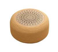 Japanese Floor Cushion | Hand Woven Straw Padded Cover | Japanese Style Breathable Cover with Footrest, Zen Design for Home and Meditation