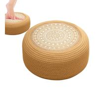 Japanese Floor Cushion, Round Cushion for Sitting on the Ground | Hand Breathable Tatami Cushion for Yoga Home Meditation Temple