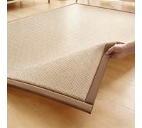 Japanese Floor Mat, Large Cooling Sleeping Pad with Memory Foam Cushion & Non-Slip Bottom, Roll Up Area Rug for Home Yoga Playroom(Brown,200 * 260cm)