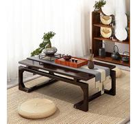 Japanese Floor Table - Large Rectangular Low Table for Dining Room and Office, Modern Tatami Coffee Table with Strong Load-Bearing, No Assembly Required