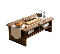 Japanese Floor Table, Low Coffee Table, 2 Layer Design for Tatami, Bedroom, Bay Window, Tea Room Use, Perfect for Sitting on the Floor, Versatile Furniture