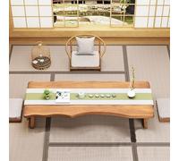 Japanese Floor Table Low Meditation Tea Table for Sitting Small Altar Table for Dining & Spiritual Practices 120cm Ideal for Zen Spaces & Minimalist Decor