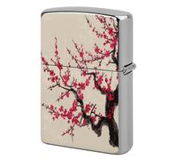 Japanese Floral Cherry Blossom Metal Lighter Case, Funny Lighter Cover Double-Side Print Vintage Cool Lighters Sleeve Lighters Accessories for Zippo Men Dad Husband Collect