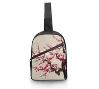 Japanese Floral Cherry Blossom Sling Bag Cross Body Bag Waist Pack