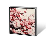 Japanese Floral Cherry Blossom Square Lapel Pins Backpack Pin Cute Brooch Decoration Brooches for Women Men Fashion Button Badges for Hat Backpacks Purses Jackets Shirt Suit