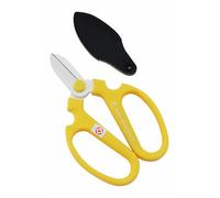 Japanese Floral Scissors - SAKAGEN Hand Creation, Professional Ultra Sharp Flower Shears for Floral Design, Ikebana & Gardening, Made in Japan, F-170 (Yellow)