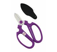 Japanese Floral Scissors - SAKAGEN Hand Creation, Professional Ultra Sharp Flower Shears for Floral Design, Ikebana & Gardening, Made in Japan, F-170 (Royal Purple)