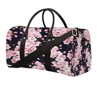 Japanese Flower Cherry Blossom Sports Tote Gym Bag for Men & Women, Water Resistant Foldable Travel Duffel Bag, Lightweight Carry-On Weekender Overnight Bag for Workout Hospital
