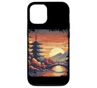 Japanese Flowers Floral Art Sakura Anime Mountain Landscape Case for iPhone 12/12 Pro