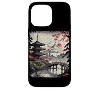 Japanese Flowers Floral Art Sakura Anime Mountain Landscape Case for iPhone 14 Pro Max