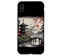 Japanese Flowers Floral Art Sakura Anime Mountain Landscape Case for iPhone XS Max
