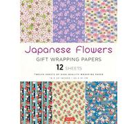 Japanese Flowers Gift Wrapping Papers - 12 sheets: 18 x 24 inch (45 x 61 cm) Wrapping Paper