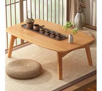 Japanese Folding Coffee Table Japanese Floor Table No Assembly Foldable Low Coffee Tables for Living Room Tatami Tea Bedroom for Sitting on The Floor （Walnut Color）