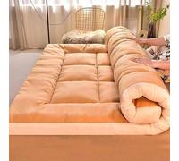 Japanese Folding Futon Mattress, Thick Floor Sleeping Pad for Guests, Portable Full Size Roll-Up Sleep Mat for Adults and Students, Ideal for Dorms and Travel