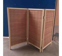 Japanese Folding Room Divider 3 Panel Freestanding Wooden2ft-6ft Office Partition Wall for Home Hallway Entryway - H 120cm (3.9ft)