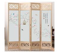 Japanese Folding Screen Room Divider, Wooden Freestanding Dressing Screen Partition - Portable Wall Separating, for Bedroom Studio Apartment Dorms, 4 Panel 180 200cm High
