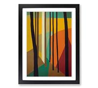 Japanese Forest Design Framed Print | A2 Black Framed Wall Art | Ready to Hang | Asian Landscape Picture | Living Room Bedroom Lounge Office