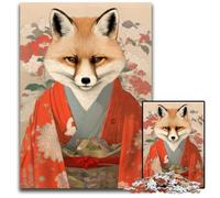 Japanese Fox 1000 Piece Jigsaw Puzzle Challenging Puzzles Colorful Home Decor Interactive Family Game 1000 PCS(75x50cm)
