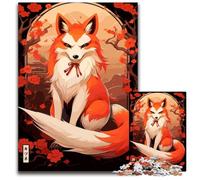 Japanese Fox Jigsaw Puzzles for Adults 1000 Piece Wooden Jigsaw Puzzles for Adults Perfect Home Or Office Decor Ideal 1000 PCS(75x50cm)