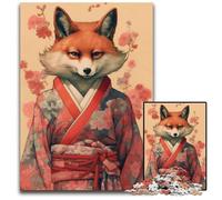 Japanese Fox Jigsaws 1000 Pieces for Adults Difficult Puzzles for Adults Challenging Brain Teaser Relaxing Toy for Teenagers 1000 PCS(38x26cm)