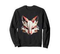 Japanese Fox Mask Kitsune Inari Yokai Origami Style Sweatshirt