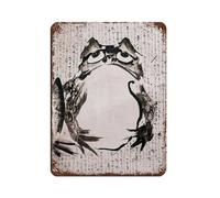 Japanese Frog Getsuju Frog Frog Retro Poster Metal Tin Sign Chic Art Retro Iron Painting Bar People Cave Cafe Family Garage Poster Wall Decoration 12x16inch(30x40cm)