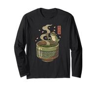 Japanese Frog Matcha Tea Time Green Tea Ukiyo-e cottagecore Long Sleeve T-Shirt