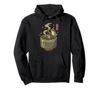 Japanese Frog Matcha Tea Time Green Tea Ukiyo-e cottagecore Pullover Hoodie