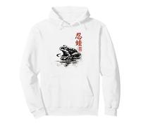 Japanese Frog Ninja Dark Ink Art Samurai Style Minimal Asian Pullover Hoodie