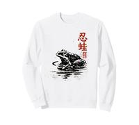 Japanese Frog Ninja Dark Ink Art Samurai Style Minimal Asian Sweatshirt