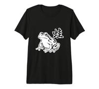Japanese Frog Sumi-E Design with Kanji Minimal Premium T-Shirt